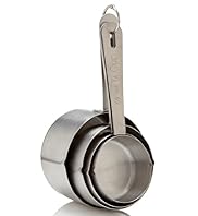 4 Stainless Steel Measuring Cups