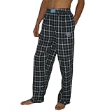 Mens NFL Tennessee Titans Plaid Cotton Thermal Sleepwear / Pajama Pants - Blue & White (Size: S)