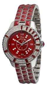 Christian Dior Women CD11311HM001 Christal Diamond Red Dial Watch