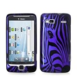 Purple Zebra Face Design Crystal Hard Skin Case Cover for HTC G2 Vanguard P ....