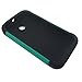 Rugged Case for Straight Talk Moto E Xt830c Crystal-teal-black Silicone Hybrid Cover for Moto E 2014 Model 4.3 Inches