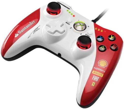 1 - Xbox 360(R)/PC GPX LightBack Ferrari(R) F1 Edition Gamepad, 2 high-frequency vibration motors built into the handles, 8 built-in LEDs for speed gauging, 4460098