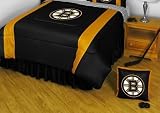 Boston Bruins Bedding - NHL Sidelines Comforter and Sheet Set Combo - Queen