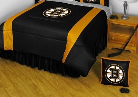 Nhl Boston Bruins Bedding Set Twinsingle Size Guide Oster Fg1