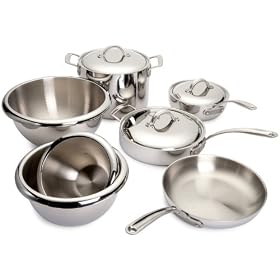 CIA Masters Collection 7 Piece Cookware Set with Bonus 3 Piece Stainless Steel Mixing Bowl... by CIA