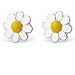 Daisy Sterling Silver Stud Earrings For Girls Teens Ladies - Nickel Free GIFT