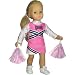 Doll Cheerleader Outfit, Pink Cheerleader Doll Clothes/Clothing, Fits 18" American Girl Dolls