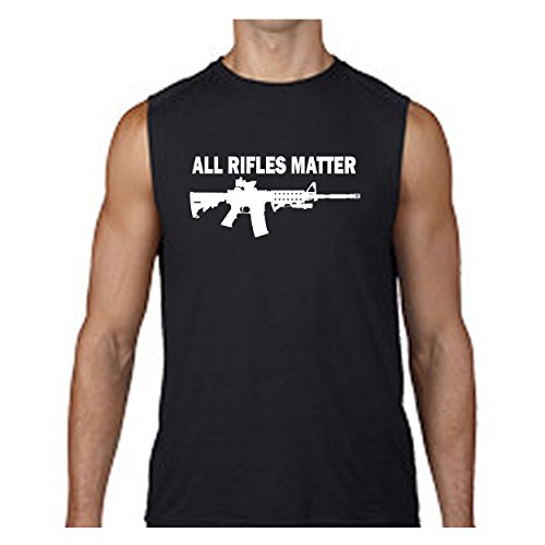 All Rifles Matter Black AR-15 Tactical Gun Sleeveless T shirt - Xlarge