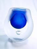 Murano Glass Vase Mouth Blown Art Geometric-cut Sapphire Vase X633