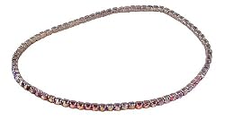Anklet - A83 - Swarovski (tm) Crystal - Stretch ~ Rose AB (Pink Iridescent)