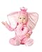 Lil Characters Unisex-baby Newborn Pink Elephant Costume