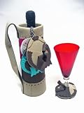 Brown Drinkwear Wine Tote w/ Coasters