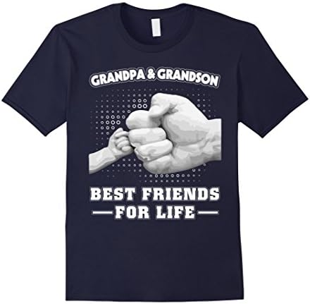 Men's GrandPa and Grandson Best Friends For Life Shirt XL Navy