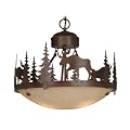 Yellowstone Indoor - 3 Light Rustic Ceiling Lighting Fixture or Pendant - Burnished Bronze - B2788