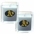 Oakland Athletics 2 pack of 2"x2" Candle Sets - MLB Baseball Fan Shop Sports Team Merchandise