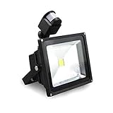 高輝度 LED投光器 ledセンサーライト LED作業灯 センサーライト 看板照明 薄型 昼白色 120度広角 IP65防水防塵 省エネ長寿命 看板灯 作業灯 (20W)