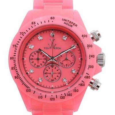 ToyWatch Fluo Disco Pink Unisex Plasteramic Chronograph Watch FLD09PS ToyWatch Fluo Disco Pink Unisex Plasteramic Chronograph Watch FLD09PS