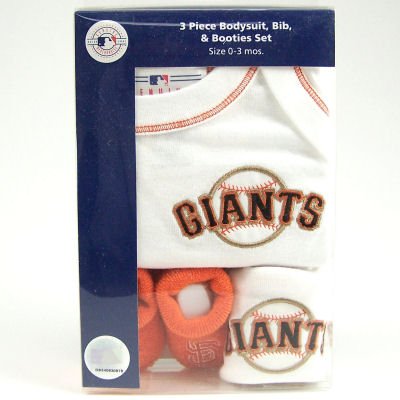 Buy SAN FRANCISCO GIANTS ONESIE BIB BOOTIE BABY GIFT SET (0-3 MOS) by Pine Manufacturing