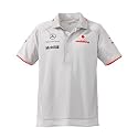 Original 2010 Vodafone McLaren Mercedes Team Poloshirt - Herren - Silber - S