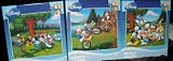 Set of 3 Disney Mickey Mouse 63 Pc. Puzzle-playground,biking $ Picnic.