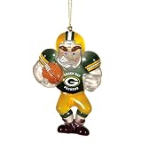 NFL Green Bay PackersTranslucent Halfback Player Christmas Ornament 3.5