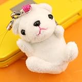 おもわずニッコリ★ふかふかアニマル携帯ストラップ(シロクマ)5969B