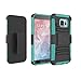 Galaxy S6 Case, CelltoTriple Layer [Kickstand] Combo Holster Cover [Heavy Duty Rugged] Kickstand and Locking Belt Swivel Clip (Mint)