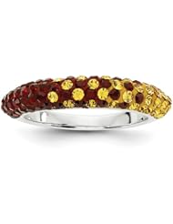 Sterling Silver Swarovski Elements Los Angeles Spirit Domed Ring