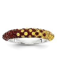 Sterling Silver Swarovski Elements Blacksburg Spirit Domed Ring