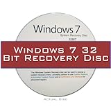 Windows Win 7 System Recovery disk Live Boot CD 32 bit DVD. (disc works with Home Basic, Home Premium, Business, and Ultimate)
