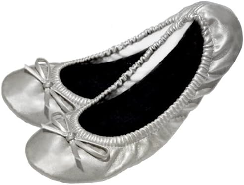 Solemates Purse Pal Foldable Bowed Ballet Flats w/ Expandable Tote Bag for Carrying Heels