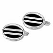 Elliptical Onyx Men's Cufflinks