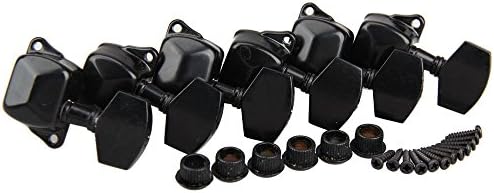 3L3R Chrome Semiclosed Tuning Pegs Machine Heads for Acoustic Guitar Black