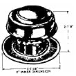 United States Hdwe. V-015C Plumbing Cap