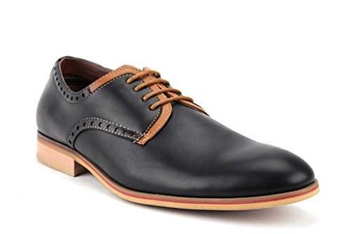 Ferro Aldo Men's 19393LE Lace Up Two Tone Round Toe Casual Oxfords Dress Shoes