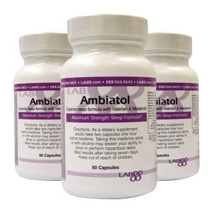 Ambiatol Sleeping Aid - BUY 2 GET 1 FREE - Effective Sleep formula - By Lab88 - Made in the USA On Sale