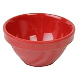Excellanté Crimson Melamine Collection Boullion Mug, 8-Ounce, Pure Red, 12-Piece