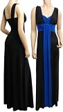 Grecian Black & Blue Evening Maxi Dress(1050) Available In 4 Lengths