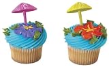 Beach Umbrella Cupcake Picks -12ct