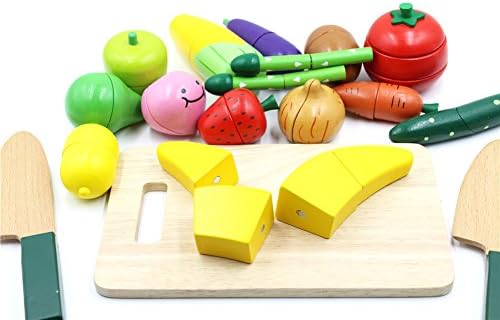 YouΞ Wooden Cutting Fruit and Vegetables Toy Set