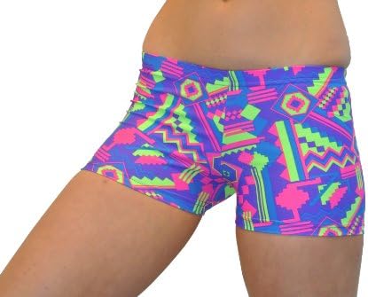 Neon Santa Fe Spandex Shorts (available in 3 lengths)