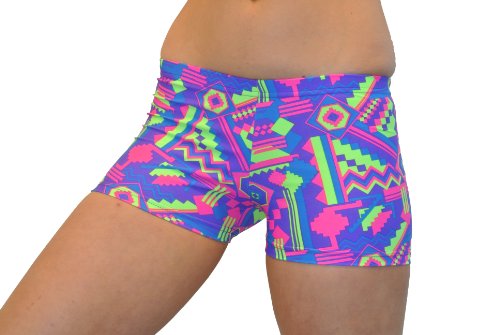Neon Santa Fe Spandex Shorts (available in 3 lengths)