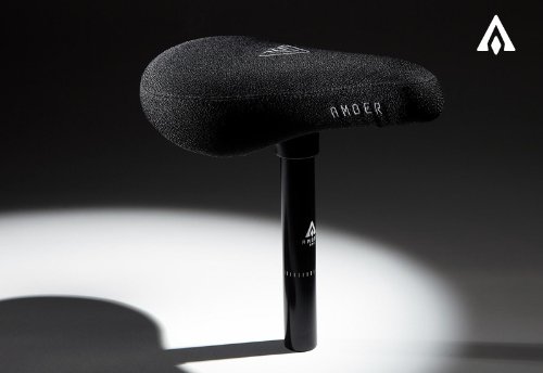 Amber Padded Seat/Post Combo - Black/Grey