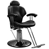 Reclining Black Hydraulic Multi-Purpose Styling Chair Salon Equipment