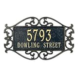 IMAGE OF Fretwork Estate-size Address Plaques - Bronze/Gold, Lawn - Grandin Road