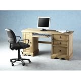 Brighton Computer Desk in Distressed Waxed Pine