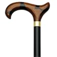Walking Cane- Morocco cherry with stained dark spotted handle. This novelty walking stick cane has a derby handle with high gloss finish. This walking aid is 36 inches long and 250 punds of capacity. See all American-Medical-Supply. com Products