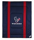 HOUSTON TEXANS OFFICIAL LOGO TWIN SIZE JERSEY COMFORTER