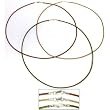 Leather Cord Necklaces 16" 3Pc Set