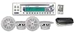 PYLE PLCD6MRKT Waterproof Marine AM/FM/CD Player Receiver with 4 x 5.25-Inch Speakers and Splash-Proof Radio Cover (White)